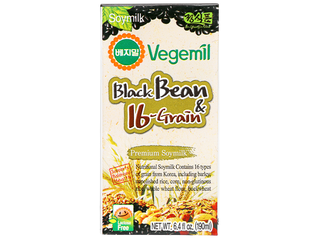 Sữa đậu đen và 16 vị ngũ cốc Vegemil hộp 190ml 1